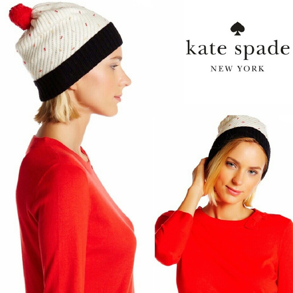 SALE! *NWT Kate Spade Cupcake Pom Pom Beanie Hat
